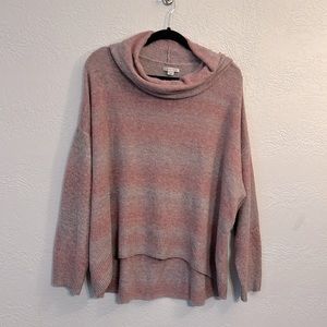 American Eagle sweater pink/grey ombré stripes